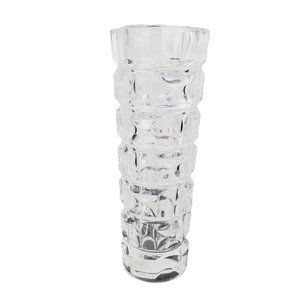 SKLO UNION Recess OPTIC Glass Vase Rudolf Jurnikl Mid Century Modern Retro MCM
